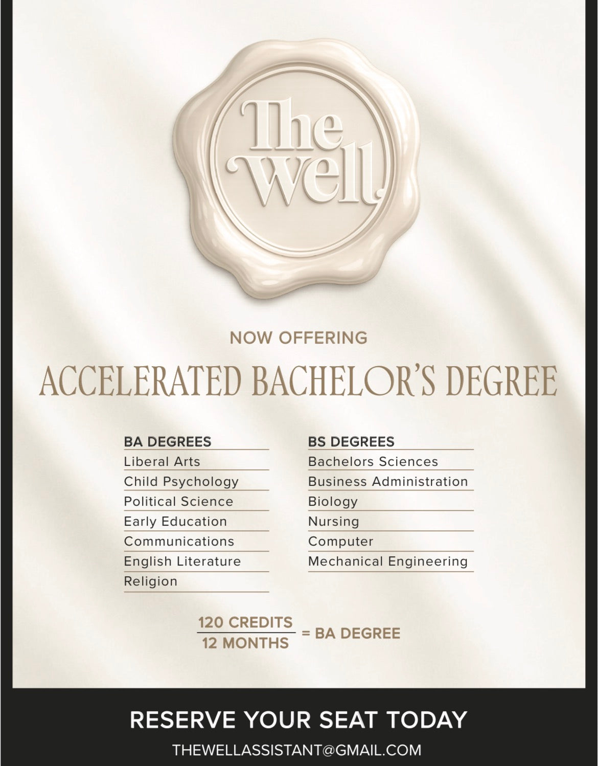 ACCELERATED BA initial deposit